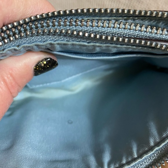 Coach Brown and Blue Two Compartment Wristlet - Picture 6 of 8